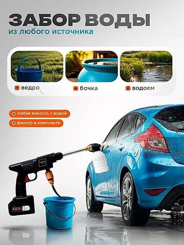 Портативная аккумуляторная автомойка 48В Основные характеристики: - — 9