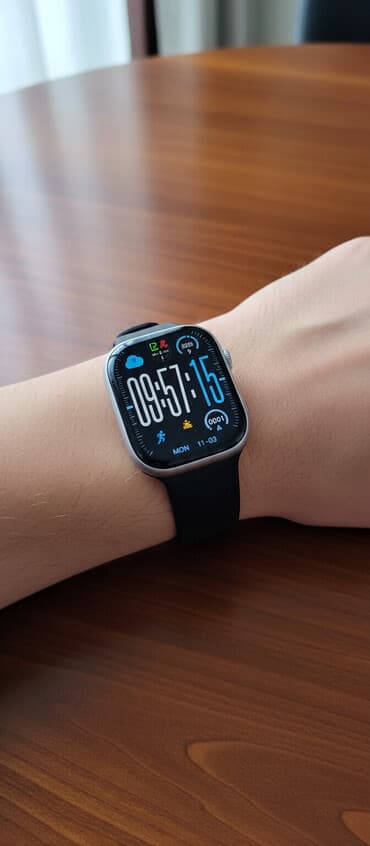 сколько стоит smartwatch: Смарт‑часы с прямоугольным сенсорным дисплеем и черным силиконовым — 2