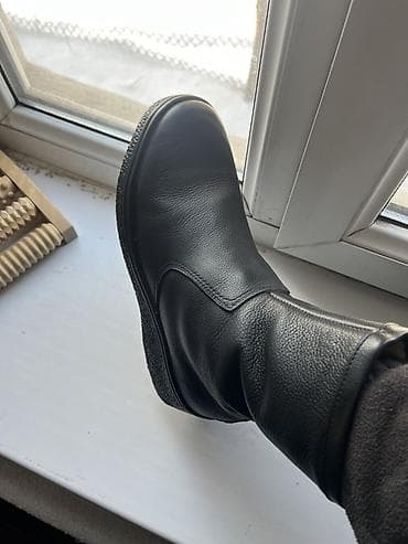 ботинки мужские: Зимние мужской саламандра из натуральной кожи - Цвет: черный — 1