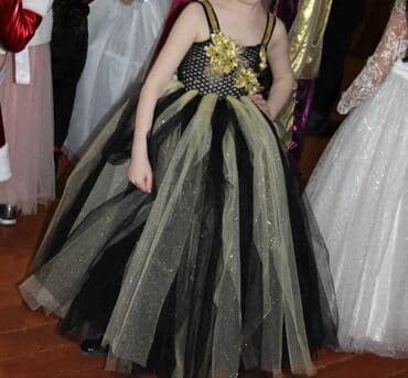 Детский транспорт: Детское платье, цвет - Черный, Б/у — 1