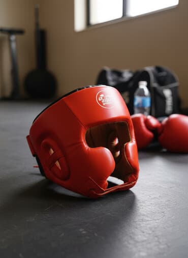 Боксерский шлем VELO, красный - Полноразмерная защита головы с at lalafo.kg Боксерский шлем VELO, красный - Полноразмерная защита головы с