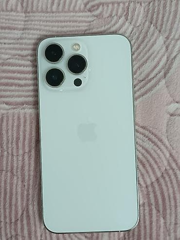 iphone 70: IPhone 13 Pro, Б/у, 128 ГБ, White Titanium, Защитное стекло, Чехол, 88 % — 1