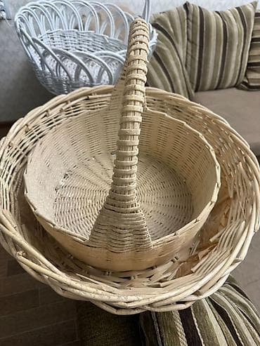 корзины для приданного: Корзина для вещей, цвет - Белый, Б/у — 6