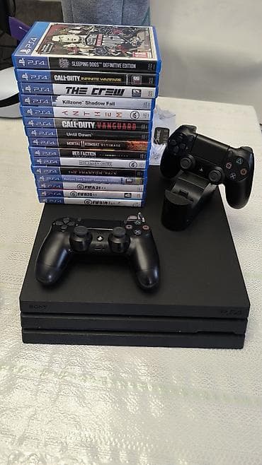 ps4 ремонт: PlayStation 4 Pro, + зарядное устройство в отличном состоянии + 15игр — 1
