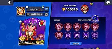 Brawl Stars аккаунт - Путь к славе: 100340 - Всего бойцов: собрано