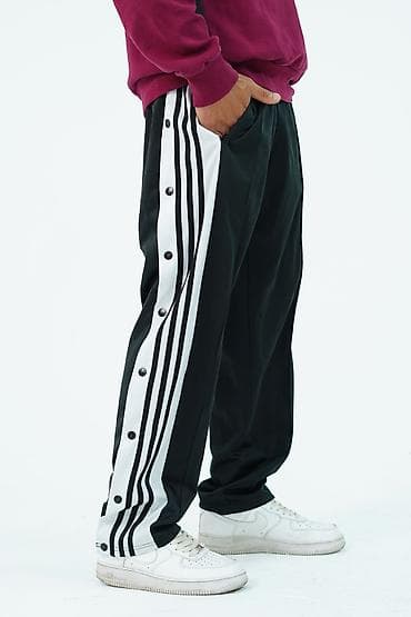 джинсы килоты: Спортивные штаны adidas с кнопками по бокам. Сэкон-Хенд — 6