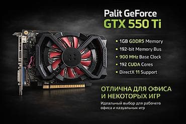 Видеокарта, Б/у, Palit, GeForce GTX, До 2 ГБ, Для ПК