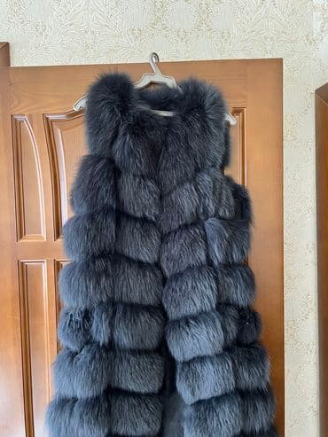 Утепленный, Меховой, Осень-весна, Песец, Длинная модель, С карманами