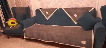 Комплект мягкой мебели, Б/у, Самовывоз, цвет - Синий