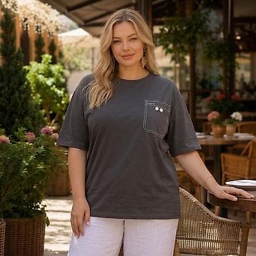 Футболка, Оверсайз, Трикотаж, Новый, 3XL, 4XL, 5XL