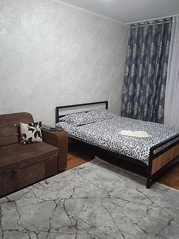 ош суточный квартира: 1 комната, Постельное белье, Кондиционер, Парковка — 1