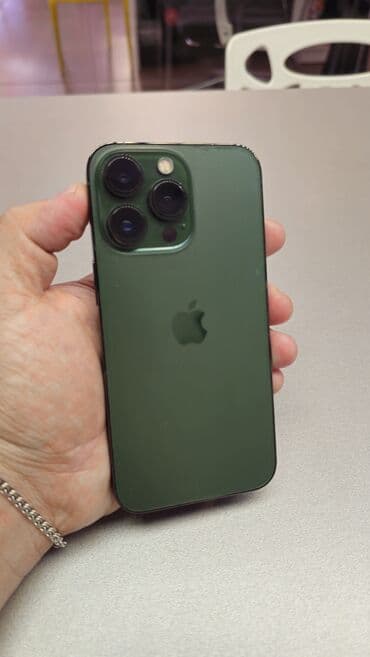 телефоны в рассрочку без процентов: IPhone 13 Pro, Б/у, 128 ГБ, Alpine Green, Кабель, 86 % — 3