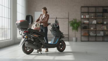 сколько стоит спортивный мотоцикл: Скутер (бензиновый) с повышенной защитой и багажным кофром Основные — 1