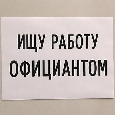 Официант. 3-5 лет опыта