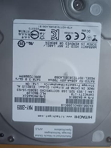 ssd t7: Накопитель для ПК, Б/у, Hitachi, HDD, 1 ТБ, 3.5", Для ПК — 5