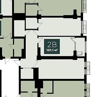 ско: 3 комнаты, 112 м², Элитка, Готовая ПСО (под самоотделку) — 3
