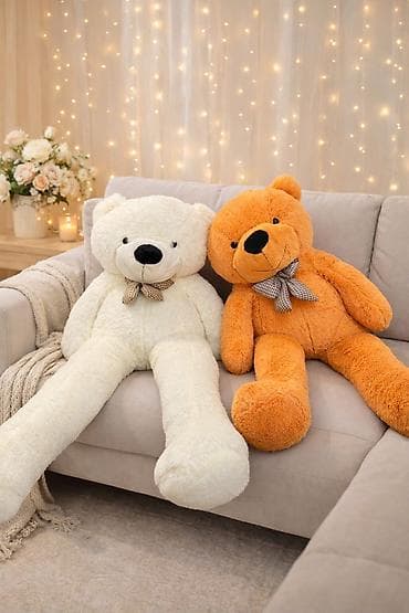 Мишки на 14 февраля по самым низким ценам белая 1,8м всего за 2800сом