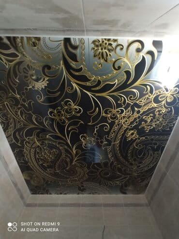 реставрация натяжного потолка: Керме шыптар Жылтырак, Жылтырабаган, 3D потолоктор Монтаждоо, Кепилдик, Демонтаждоо — 15