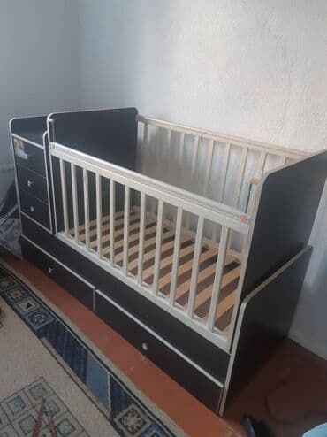 Детская кровать трансформер, Другой тип, цвет - Коричневый