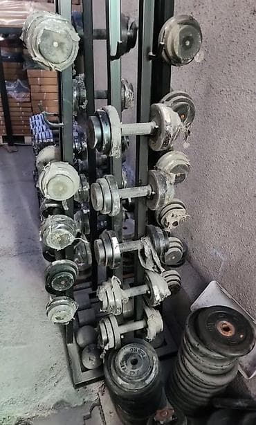 гантельный ряд: Гантельный комплект с вертикальными стойками - Тип: набор разновесных — 1