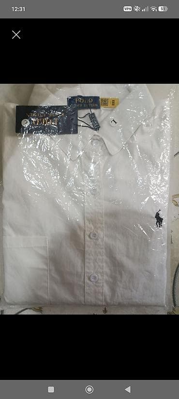 Личные вещи: Мужская рубашка, L, Polo Ralph Lauren, Новый, цвет - Белый — 1
