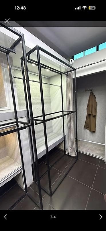 Металлическая напольная стойка для одежды (гардеробная/магазинная) - — 2