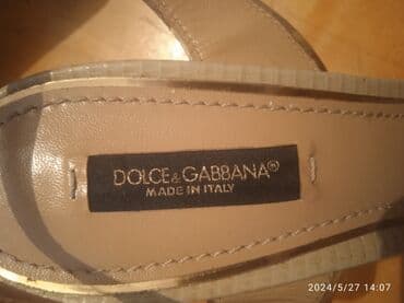 обувь из турции: Босоножки, 37.5, Dolce & Gabbana, Б/у, цвет - Бежевый, Самовывоз, Бесплатная доставка — 3