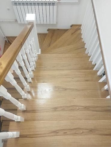 опрыскиватель для деревьев: Деревянная лестница Для дома, Форма лестницы: Много-маршевая, Стиль: Классический — 7