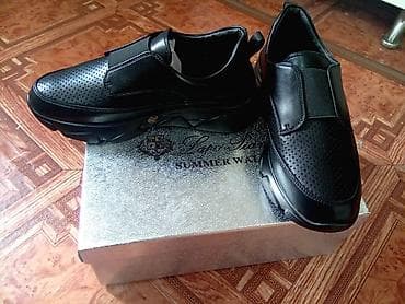 спортивки женские: Женские слипоны Loro Piana Summer Walk, цвет черный. - Формат — 4