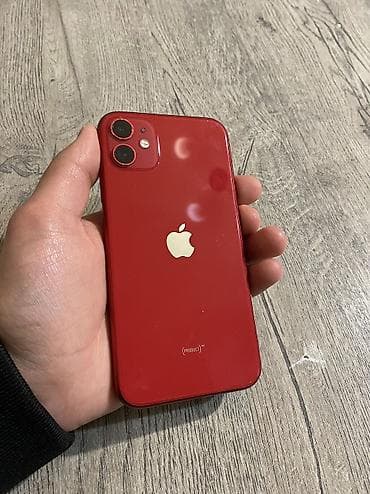 IPhone 11, Б/у, 64 ГБ, Красный, Защитное стекло, Чехол, 79 %
