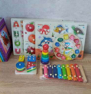 детская педальная машина: Развивающие игрушки 9️⃣ в 1️⃣⚡️⚡️⚡️ Материал: дерево 1 фото 7 в 1 — 1