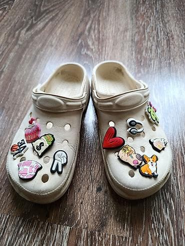 кроксы шлепки: Сабо, 34, Crocs, Б/у, цвет - Бежевый — 1