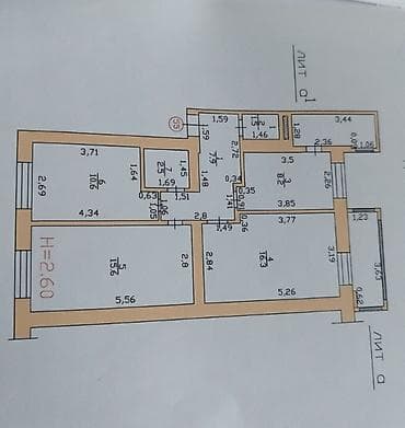 Кыймылсыз мүлк: 3 бөлмө, 62 м², Таатан СБ Жеке план, 2 кабат, Эски ремонт — 7