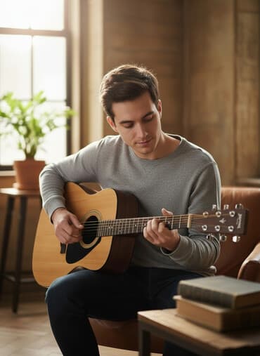 чехол на ключ: Акустическая гитара Yamaha dreadnought + мягкий чехол Tobago - Корпус — 1