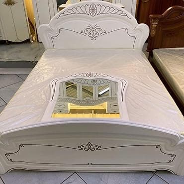 Мебель: Спальный гарнитур, Б/у, Двуспальная кровать, Самовывоз, цвет - Белый — 2