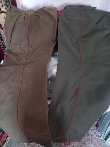 Брюки форменные с лампасами (красный кант) - Цвета: хаки и