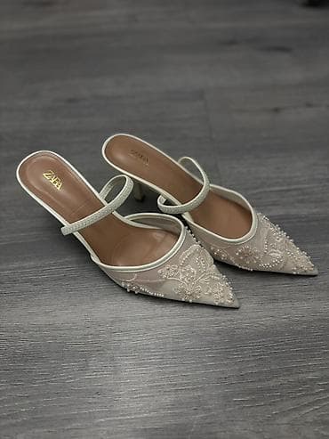 Туфли, 37, Zara, Б/у, цвет - Белый, Самовывоз, Платная доставка — 1