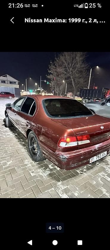 шина на портер 2: Nissan Maxima: 1999 г., 2 л, Механика, Седан — 4