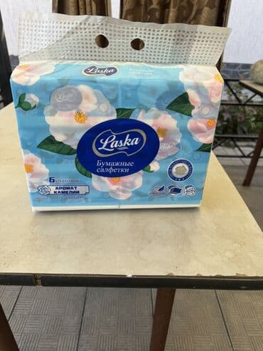 Оюнчуктар: Бумажные салфетки Laska — аромат камелии. - Формат: набор из 6 — 9