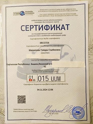 Багажники на крышу и фаркопы: Сертификат на государственный регистрационный номер с особой — 1