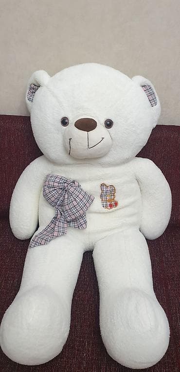 Коляски: Продаю мягкие игрушки. Новые! Большой плюшевый мишка белого цвета. - — 1