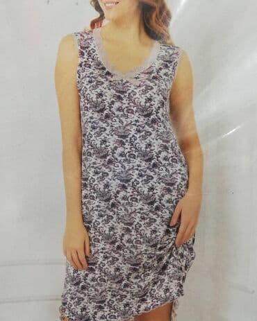 белая ночная сорочка: Сорочка на широкой лямке — 6