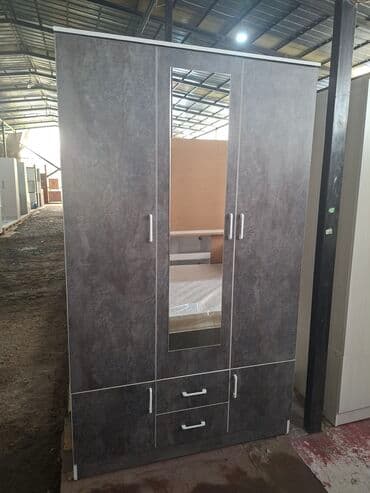 шкаф купе для прихожей с зеркалом: Шифоньер, Жаңы, Түз, ЛДСП — 6