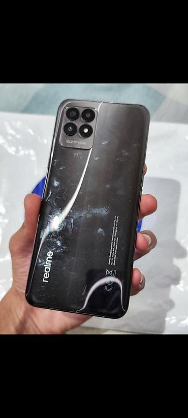 Realme 8i, Б/у, 128 ГБ, цвет - Черный, 2 SIM