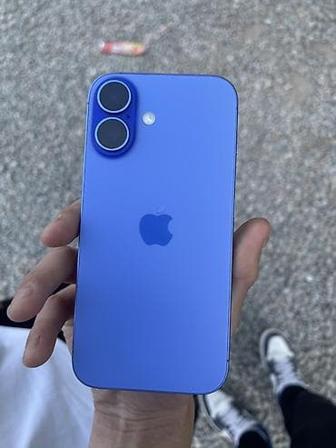 logitech brio 4k: IPhone 16, Новый, Синий, 93 % — 1