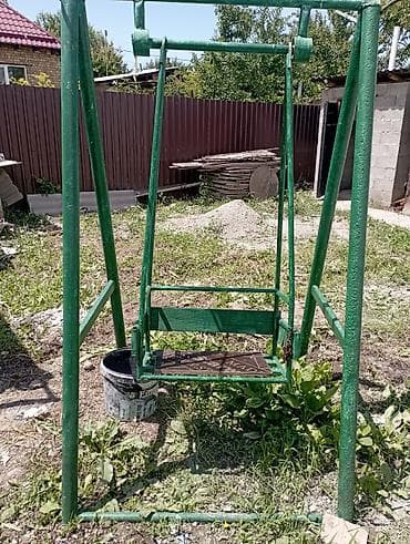 деревянные качели: Детские качели, Подвесные Для улицы, Металл — 1