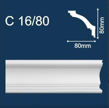 Плинтус потолочный экструдированный C 16/80 - Фабрика: Solid - Страна
