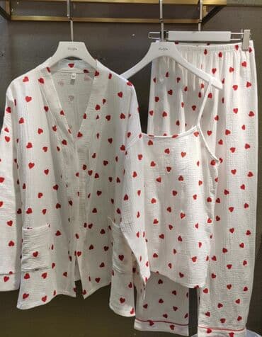 белая ночная сорочка: Ночная сорочка, Муслин, Средняя модель, S, M, L — 1