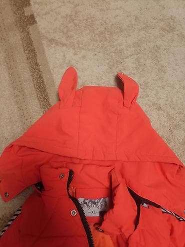 стеганные куртки: Детская утеплённая куртка с капюшоном - Цвет: ярко-оранжевый - Бренд — 3