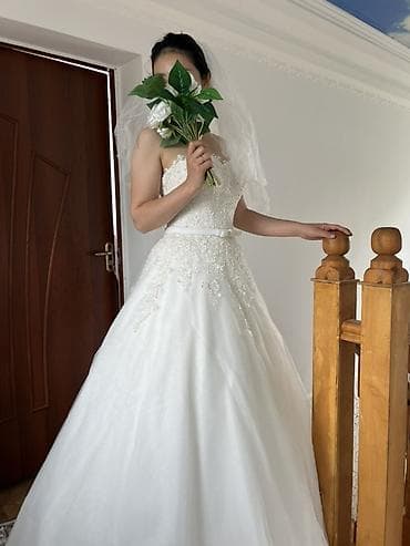 итальянские платья: Свадебное платье силуэта принцесса (A-line/ball gown) в классическом — 1